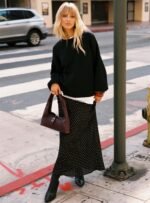 Ford Maxi Skirt Onyx Polka Dot - Image 11