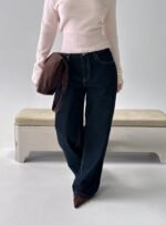 Serenitia Mid Rise Relaxed Jeans Dark Raw Wash - Image 3