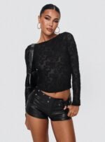 Born To Ride Shorts Washed Black - Image 8