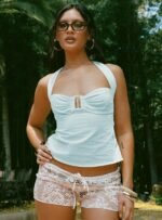 Isabetta Halter Top Aqua - Image 8
