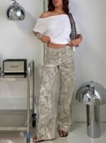 Mckinley Mid Rise Wide Leg Jeans Camouflage - Image 10