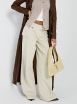 Paltrow Mid Rise Wide Leg Cargo Jeans Cream - Image 9