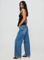 Serenitia Mid Rise Relaxed Jeans Mid Blue Wash Petite - Image 4