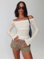Mochapella Off The Shoulder Top White - Image 9