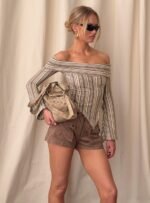 Hendrick Faux Suede Short Brown