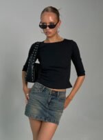 Elaia 3/4 Sleeve Top Black - Image 8
