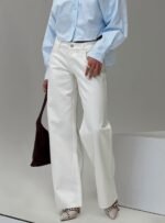 Ellanor Low Rise Straight Leg Jeans White - Image 8