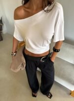 Ashlinn Off Shoulder Drapey Top White