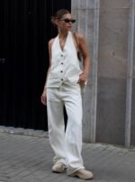 Top Model Low Rise Straight Leg Jeans Porcelain