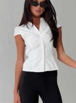 Arianwyn Short Sleeve Shirt White - Image 8