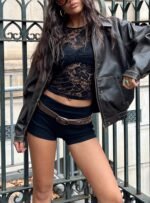 Baseline Low Rise Rib Shorts Black - Image 8