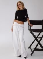Top Model Low Rise Straight Leg Jeans Porcelain - Image 10