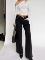 Ellanor Low Rise Straight Leg Jean Washed Black - Image 8