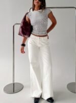 Darla Low Rise Straight Leg Jean White - Image 9