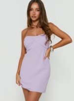 Ilana Strapless Mini Dress Lilac - Image 3