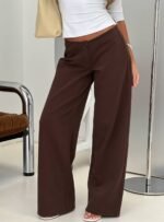 Hereos Mid Rise Baggy Leg Jeans Washed Chocolate
