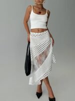 Rennar Maxi Skirt White / Polka Dot Petite - Image 8