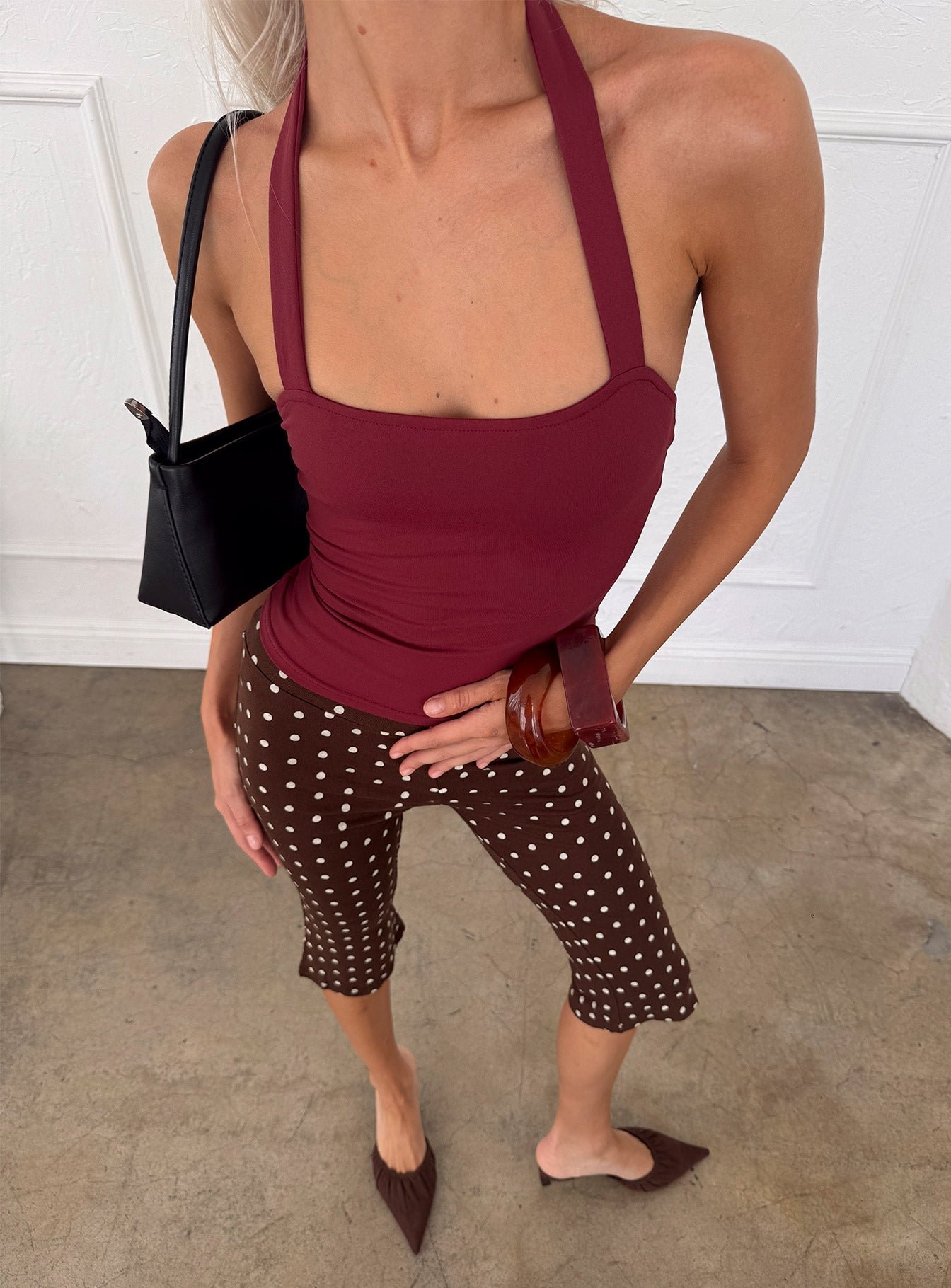 0-modelinfo-sasha-us2_a3c007bd-1a41-4174-bebb-695ed3d79448-1 Ghisella Square Neck Halter Top Cherry - Image 1