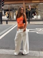 Ramos Low Rise Wide Leg Jeans White - Image 13