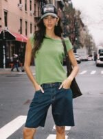 Cult Classic Longline Denim Shorts Vintage Wash - Image 12