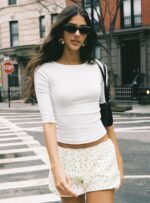 Elaia 3/4 Sleeve Top White - Image 12