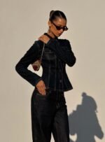 Rider Denim Jacket Dark Denim - Image 12