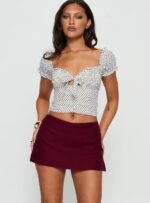 Can't Sleep Skort Burgundy - Image 2