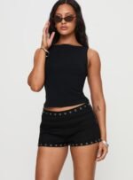 Houdini Eyelet Mini Short Black - Image 2