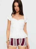 Suiter Frill Detail Top White - Image 2