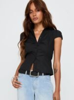 Arianwyn Short Sleeve Shirt Black - Image 2