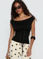 Unbothered Corset Top Black - Image 2