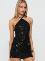 September Sunsets Halter Top Black - Image 2