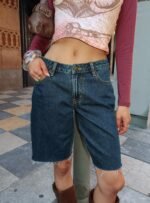 Cult Classic Longline Denim Shorts Vintage Wash - Image 13