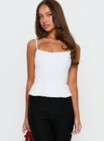 Elanah Structured Cami Top White - Image 2
