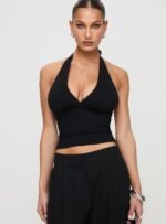 Whimsy Halter Top Black - Image 2