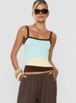 Maezo Spliced Tank Top Blue / Yellow - Image 2