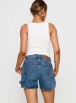 Lou Carpenter Denim Shorts Mid Wash - Image 5