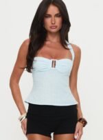 Isabetta Halter Top Aqua - Image 2