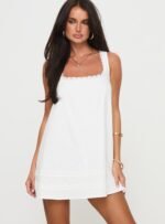 Alanah Mini Dress White - Image 3