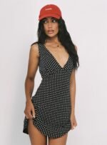 Nellie Mini Dress Black Polka Dot - Image 8