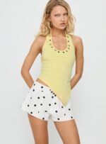 Appreciation Tailored Mini Shorts White Polka - Image 2