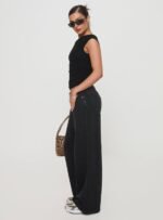 Ramos Low Rise Wide Leg Jeans Washed Black Petite - Image 5