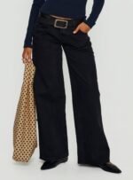 Supercut Low Rise Baggy Pleat Jeans Washed Black - Image 7