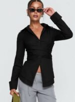 Shapeshifter Twist Long Sleeve Shirt Black
