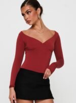 Loveydove Bodysuit Burgundy - Image 2