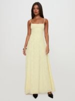 South Of France Maxi Dress Yellow Petite - Image 8