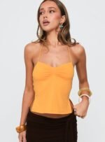 Rehna Halter Top Orange - Image 2