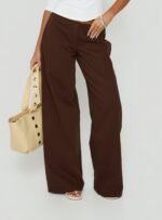 Hereos Mid Rise Baggy Leg Jeans Washed Chocolate - Image 2