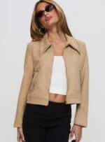 Hurleigh Faux Suede Jacket Brown - Image 3