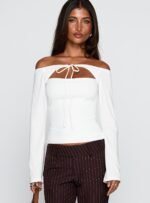 Nevah Long Sleeve Top White - Image 2